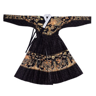 Ming-Style Flying Fish Robe with Brocade Embroidery, Spring Knife, Unisex, Swordsman Style, Ming Dynasty Patchwork Hanfu, Autumn and Winter