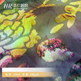 现货供应弹力蕾丝网布布料涤纶丝绒针织烂花面料服装批发