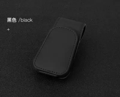 New Magnetic Car Glasses Holder Nappa Leather Sun Visor Glasses Frame Car Sunglasses Clip Sunglasses Storage Cross-Border (Car Glasses Clip/Bill Clip) - black-upgraded-version