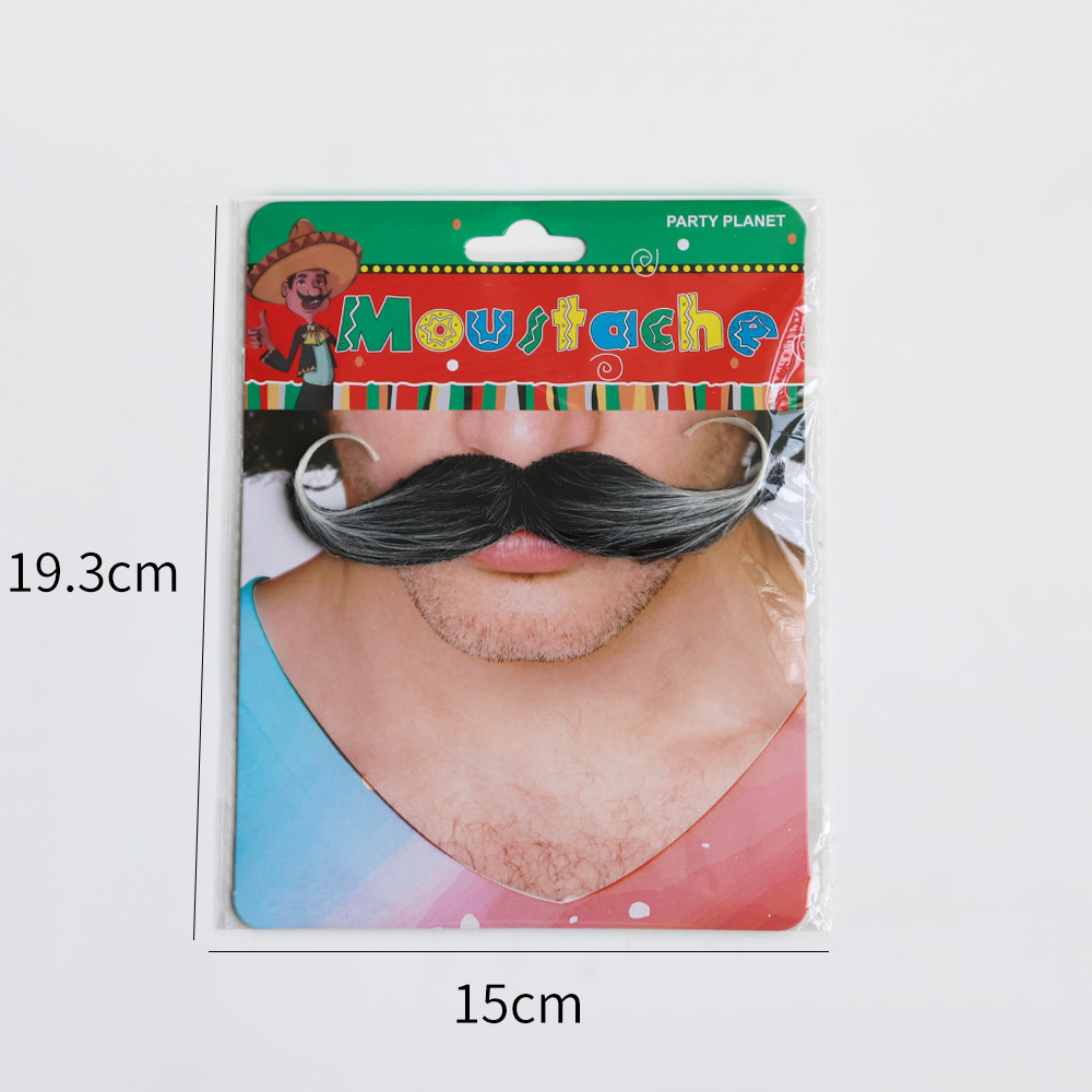 Amazon Halloween barba maquillaje props de baile cabello largo estilo de barba cabello de conejo barba simulación