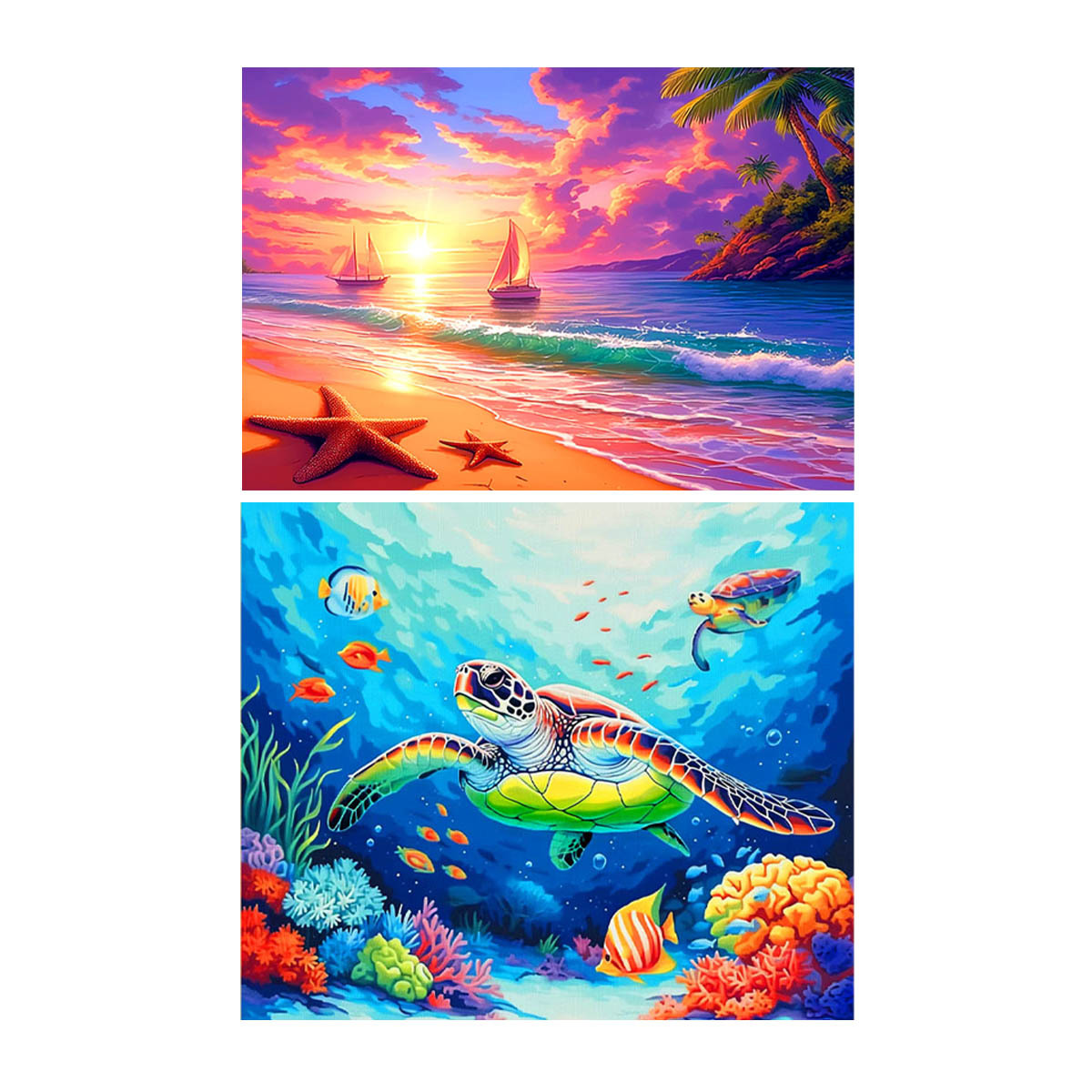 [Algodón importado] Mona Lisa real bordado de cruz hermosa playa mundo bajo el mar doblet bordado de hilo decorativo image 5