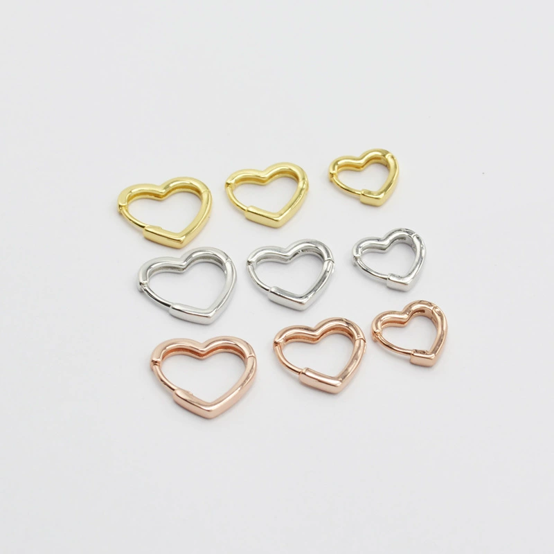 Fashionable earrings heart-shaped heart shaped