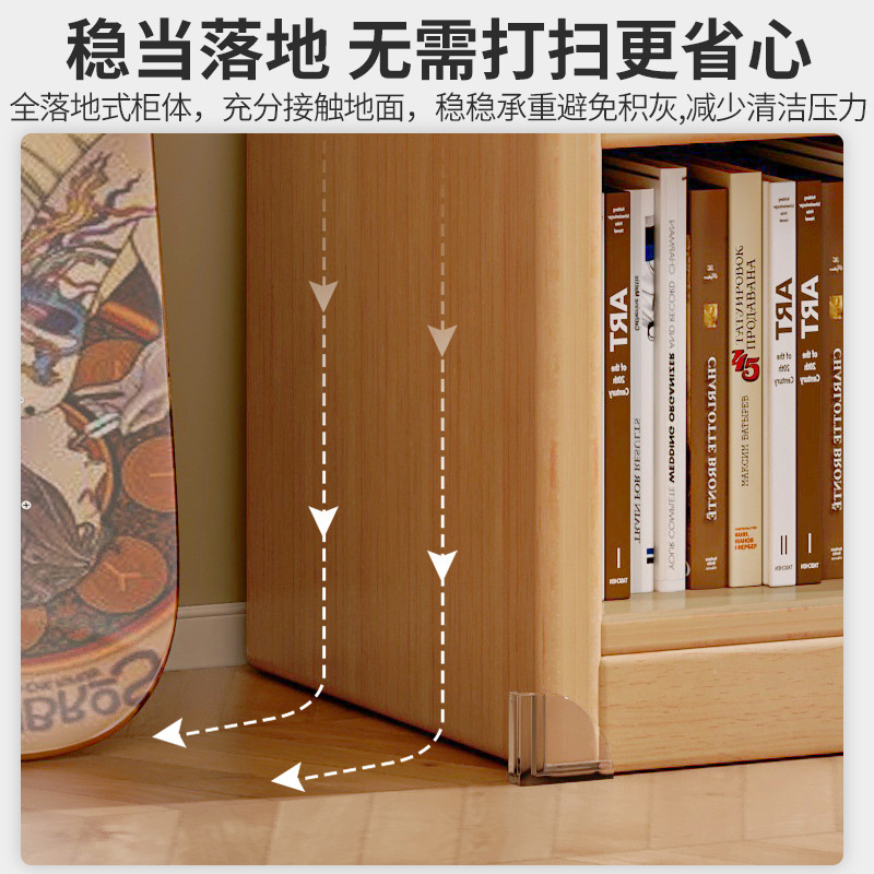 Estantería de madera maciza estante de almacenamiento de piso de almacenamiento del hogar armario de celosía gabinete de pared de múltiples capas estantería para niños