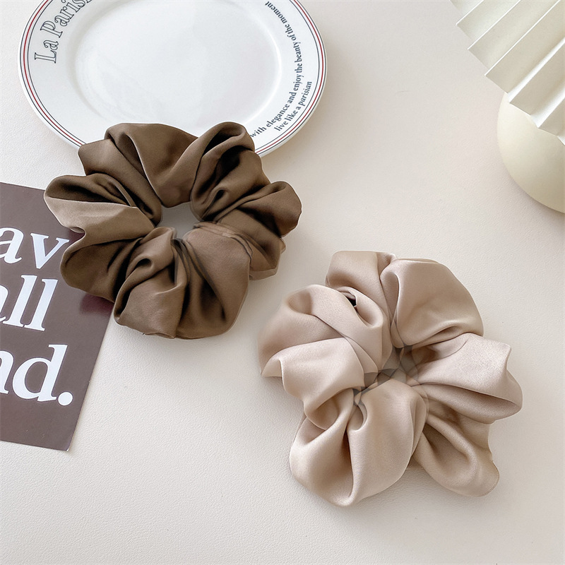 Scrunchie in raso per donna elegante elastico per acconciature_voghion.com