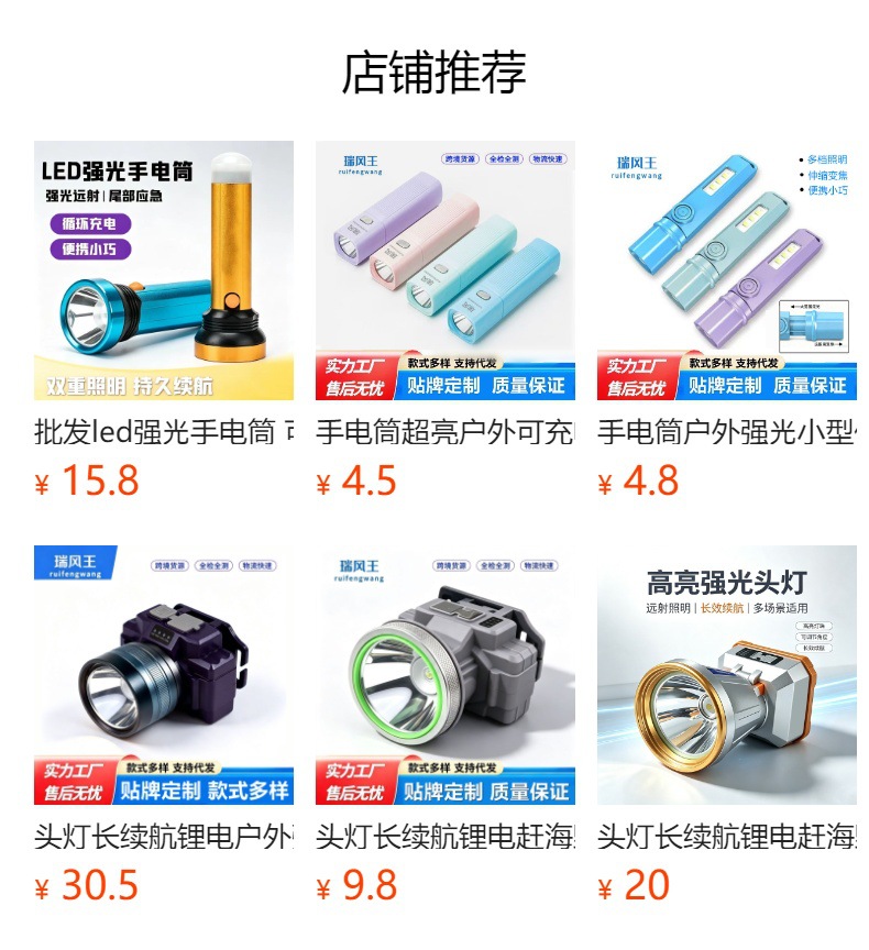 High-brightness household mini portable flashlight, ultra-bright, long-lasting, long-range, multifunctional, outdoor rechargeable flashlight