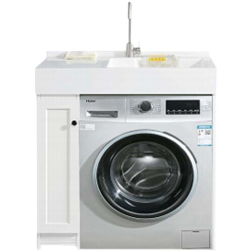 T9J5 Wholesale Small Apartment Space Aluminum Balcony Washing Machine Cabinet Washing Table Washing Wardrobe Companion Machine Basin Double Machine Washing