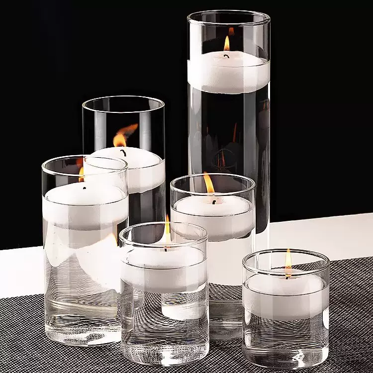 耐高温欧式玻璃烛台情人节浪漫烛光晚餐蜡烛生日派对酒店婚礼宴会