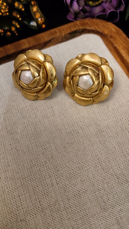 跨境ins风14k金色玫瑰花锆石项链吊坠中古vintage小众轻奢风套装|undefined