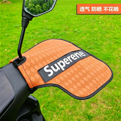 handle covers, new model for – Motorcycle Handle Cover - one-size-fits-all-luxurious-brown-large-opening-high-quality-leathercool-and-breathable