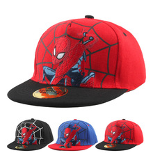 外贸春夏季蜘蛛侠儿童帽子新款童帽欧美潮流卡通棒球帽平沿嘻哈帽