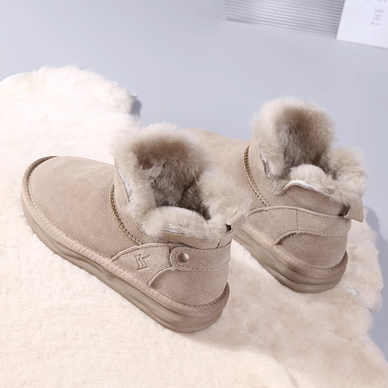 2023 Winter New Network Red Dicke Sohle Hoher Komfort Lässige Kurzarm-Martin-Stiefel mit Plüsch und warmer Isolierung_voghion.com