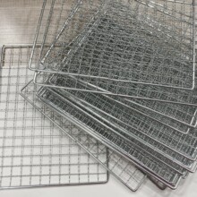 现货批发镀锌烧烤网片户外铁丝网一次性长方形迷你网片方格烤肉网
