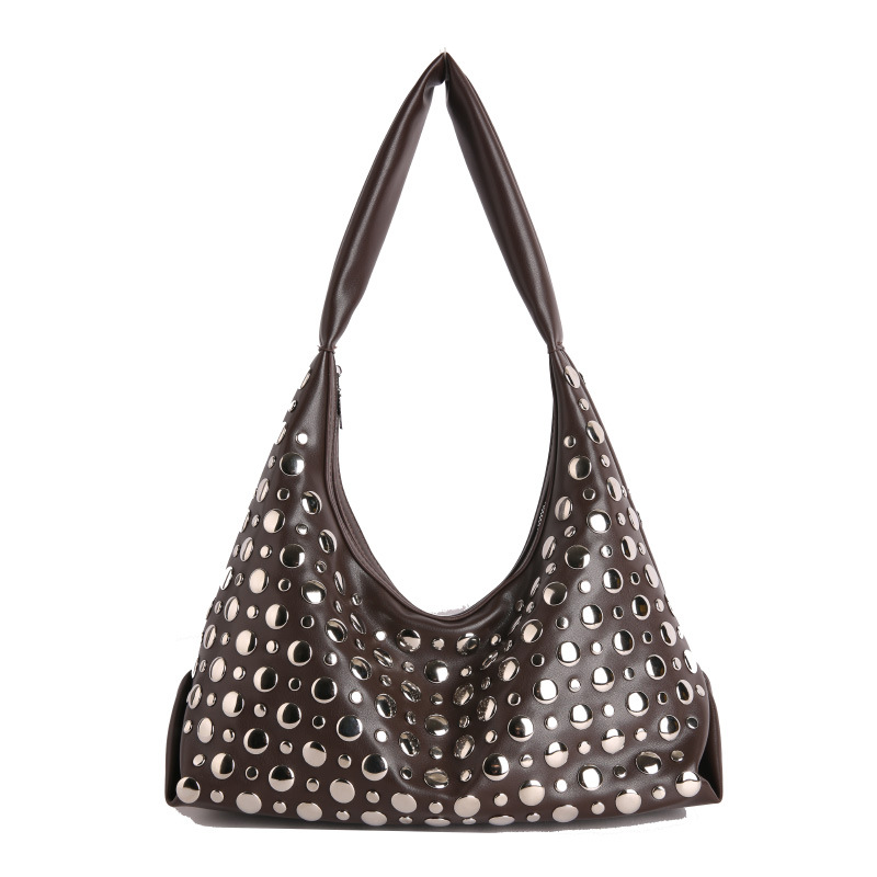 Bolso de mujer venta caliente nuevo nicho coreano Zhong remaches de gran capacidad bolso de alta calidad bolso de brazo de hombro universal
