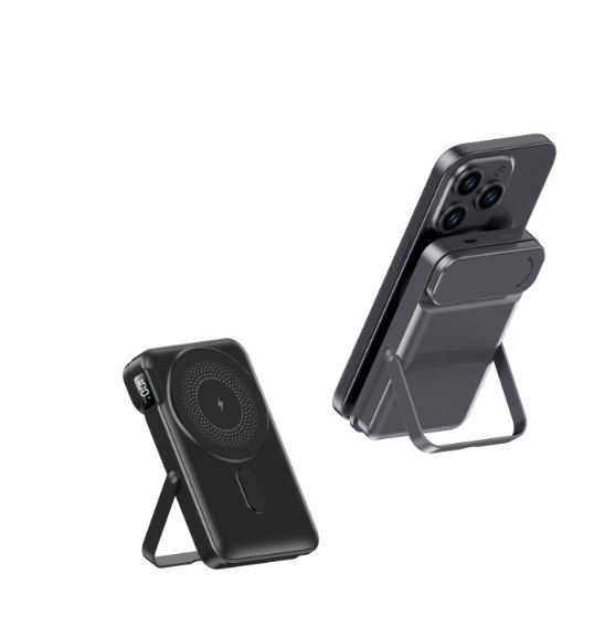 スリーインワンスタンド磁気ワイヤレスパワーバンク PD20W 超高速充電 10000 mAh 充電時計モバイル電源|undefined