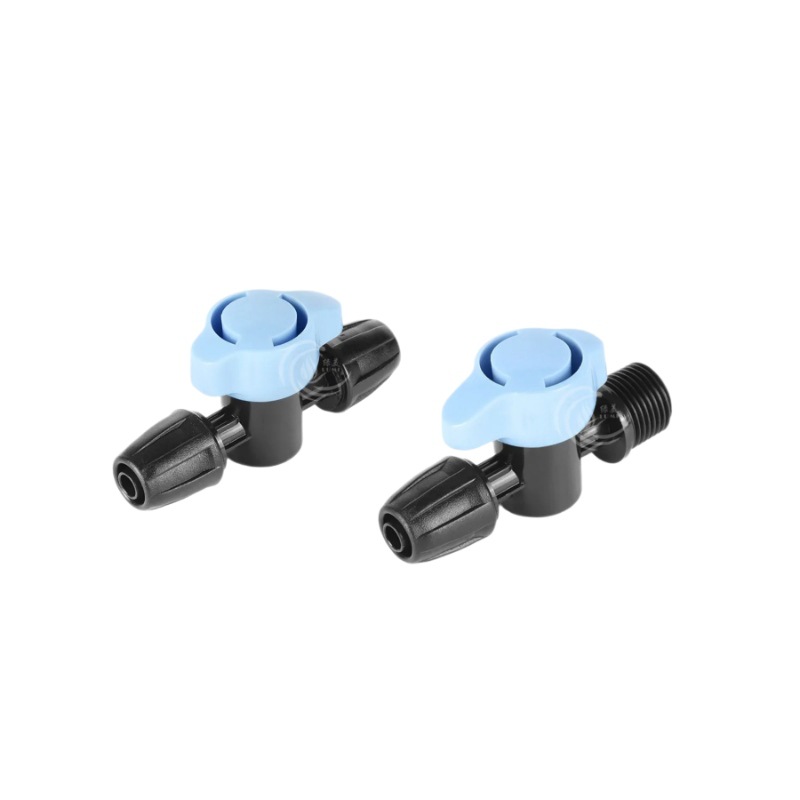 8 / 12 válvula de bloqueo capilar a través del mango azul 4 válvula de bola de diente externa 9 / 12 interruptor capilar para riego de jardinería
