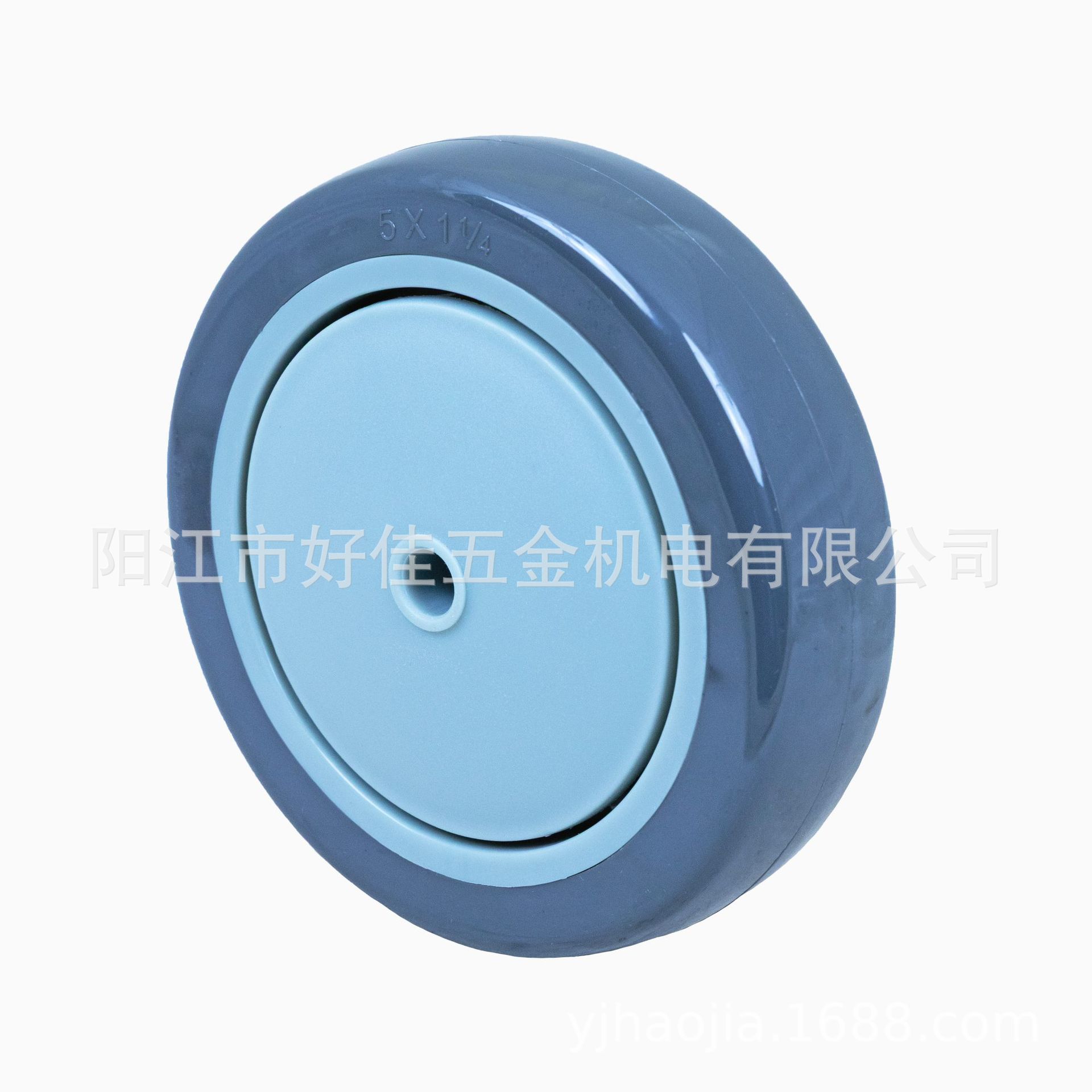 源头工厂产品125X32mm中型灰色精密静音滚珠轴承聚氨酯PU医疗脚轮