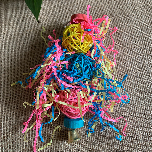 Parrot Lacing Toys, Colorful Wooden Blocks Chewing Toys, Large, Medium, and Small Bird Toys