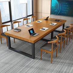 無垢材会議テーブル、応接テーブル、長テーブル、大型ボードテーブル、ヨーロピアンスタイル商談テーブル、インダストリアルスタイルトレーニング大型テーブル、オフィステーブル、新製品