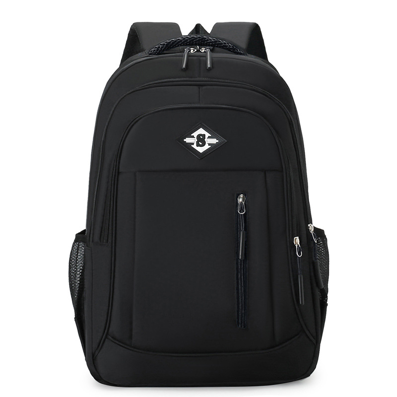 Bolsa para computadora de nailon de negocios para hombres con carga USB, mochila de gran capacidad, reducción de carga al aire libre, mochila escolar para estudiantes de secundaria