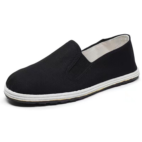 Old Model Leather-Soled Rubber-Sulfurized Black Cotton Military Shoes 7379, Breathable and Durable