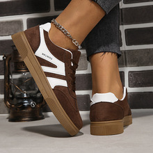 跨境外贸2025大码小白鞋女复古休闲百搭时尚圆头运动跑步平底板鞋