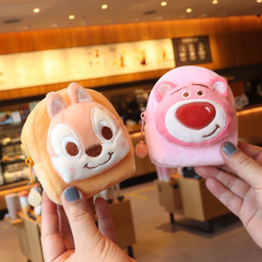 Candy color zipper three-dimensional doll coin purse love pendant key bag children's mini storage bag couple gift