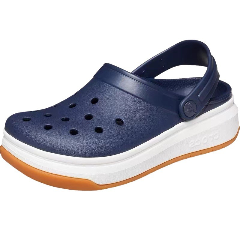 여름 새로운 CAROBAN 풀 스피드 크로코 플랫폼 토레 신발 남녀 비치 홀 샌들 206122