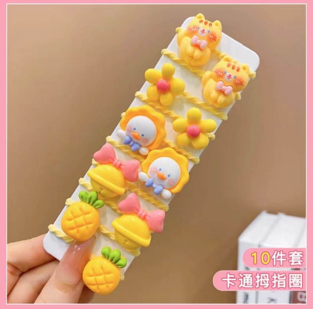 Niños de dibujos animados banda de goma niñas lindas bebés cuerdas de cabello elásticas no lastimas cuerdas de cabello pequeñas adornos para el cabello