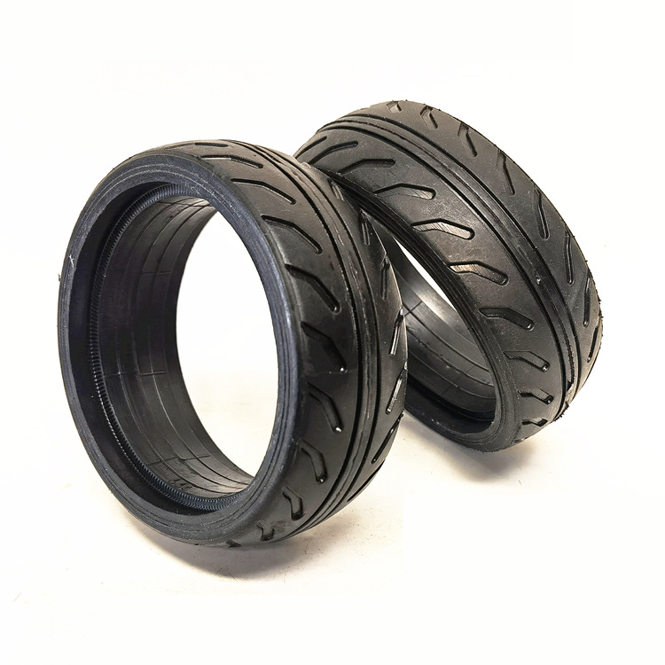 5寸電動滑板車輪胎5*1.6免充氣輪胎5.5x2實心輪胎整輪總成