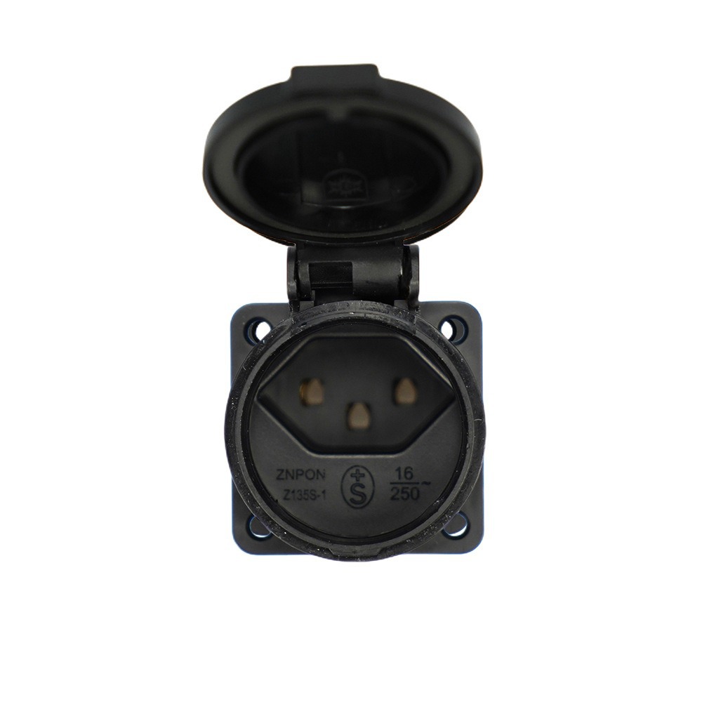 宁波正邦ZNPON瑞士防水直插式插座10A250VIP55TYPZ135S防水防尘