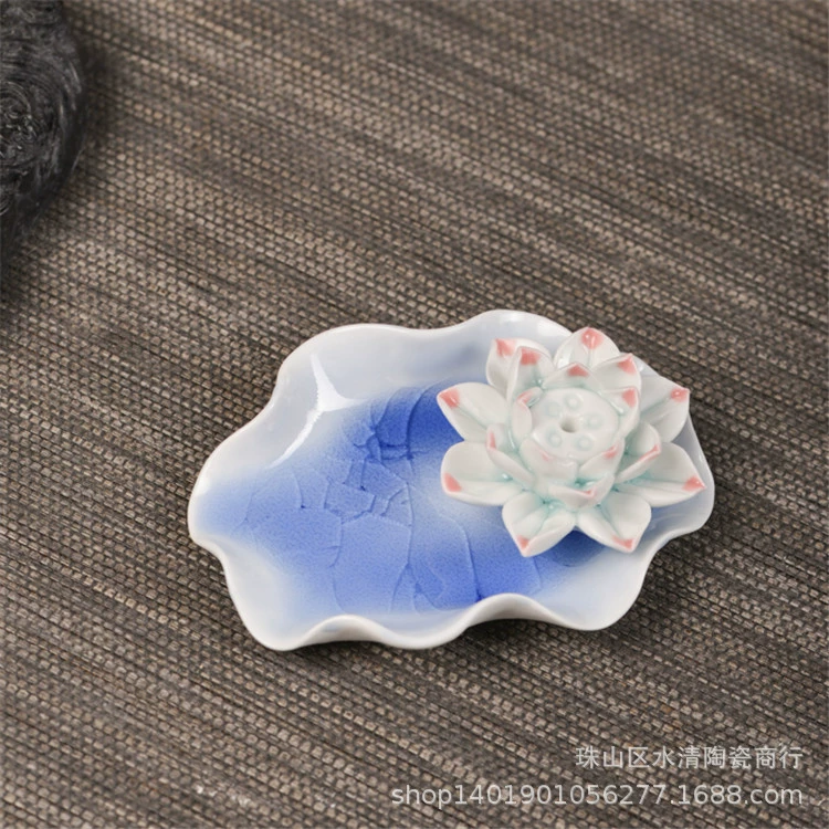 Керамическая диска из лотоса Jingdezhen диска для благовоний ароматная печь для дома украшения лотоса нити благовоний заглушка