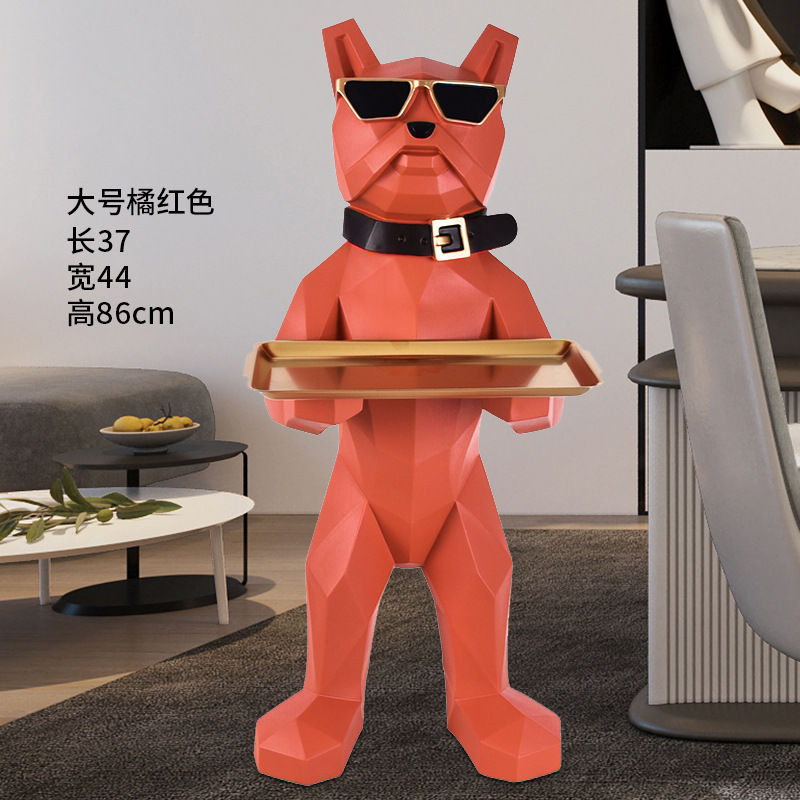 大型幾何学フレンチブルドッグ床置き収納装飾品リビングルームクラブホテル寝室新築祝いギフトハイエンド装飾