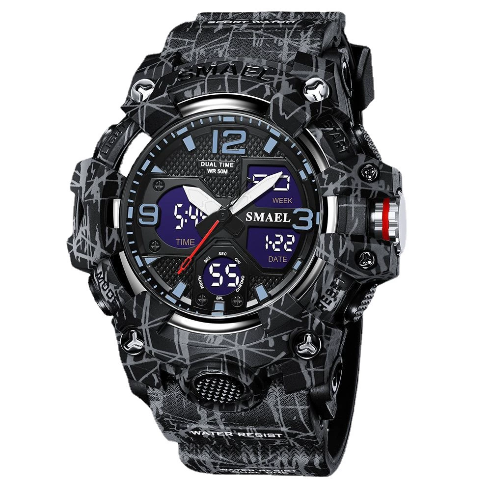 SMAEL/斯麦尔 Camouflage sports electronic travel waterproof universal digital watch