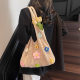 Large Capacity Flower Hollow Knitted Bag Women's 2025 New High-end Tote Bag Summer Woven Holiday Bag