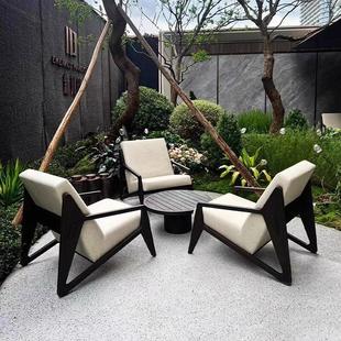 Outdoor Single Sofa Chair Hotel Club Rest Area Negotiation Small Coffee Table Sofa Combination Villa Balcony Three-Piece Set