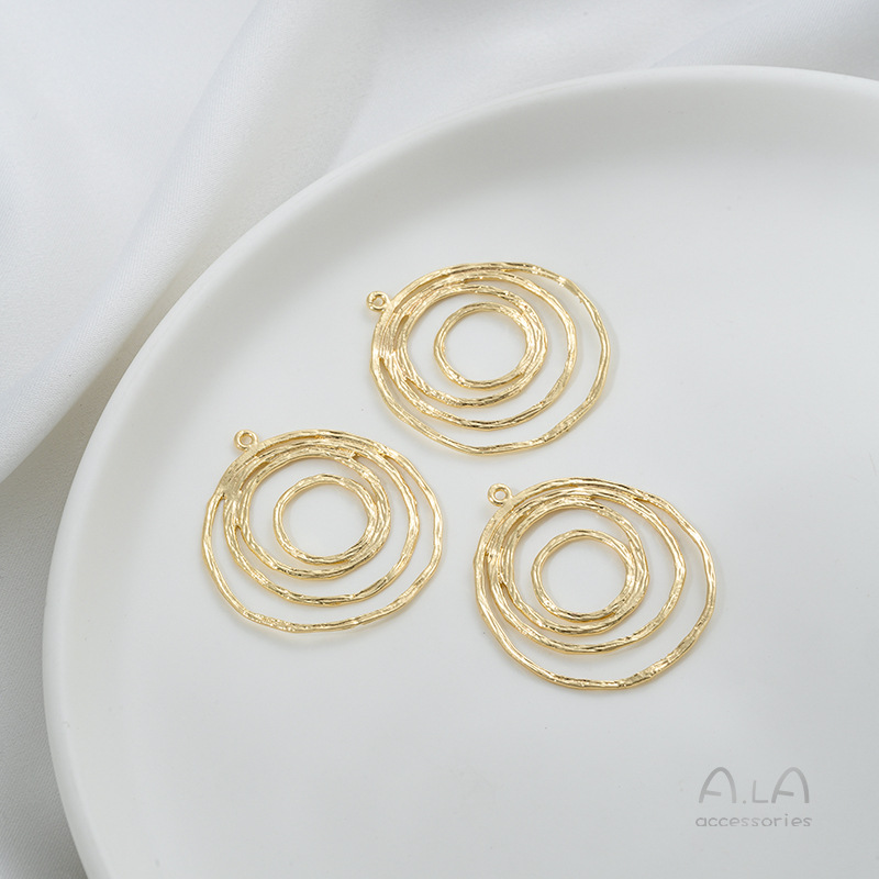4g Weight Pendant Jewelry Making Type DIY Ornament Accessories Classification 1 Piece Quantity Copper Material Geometric Pattern All Seasons Season Polished, Hammered Finish Plating Design Elegant, Classic Style Style 1 Piece Copper Geometric Polished Hammered Pendant DIY Ornament Accessories 13