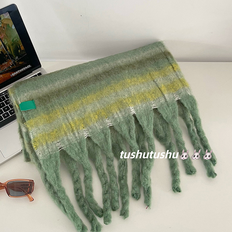 Instagram Coole Atmosphäre ~ Gebürstete Farben für Herbst und Winter Schal Modeartikel Wärme Geschenk Dicke Quasten_voghion.com