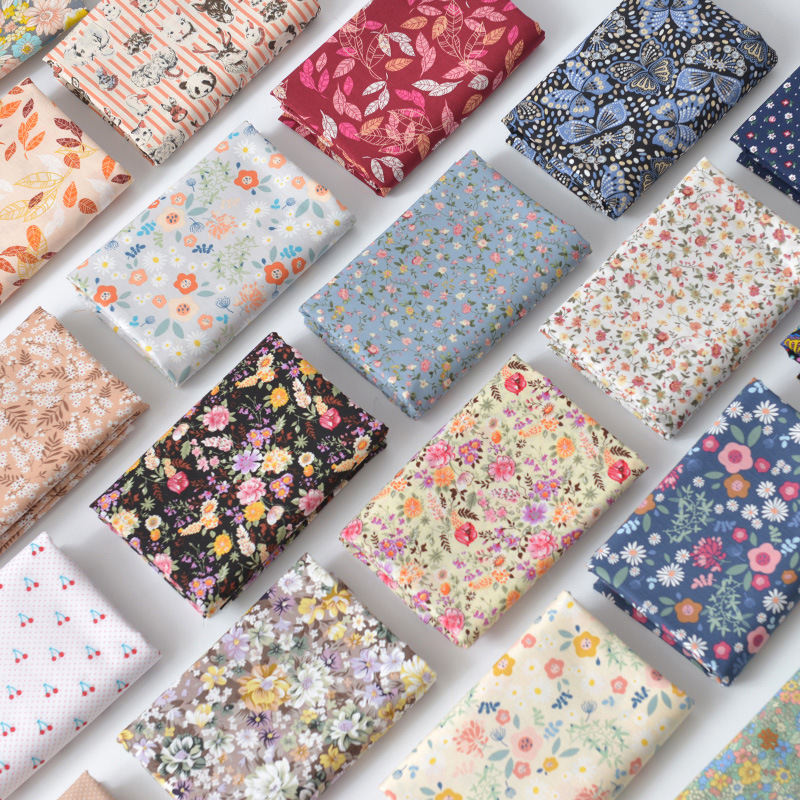 DIY手作りの服の布地のポプリンの純綿の布地の花の服の夏の薄い綿の捺染の盛り合わせ|undefined