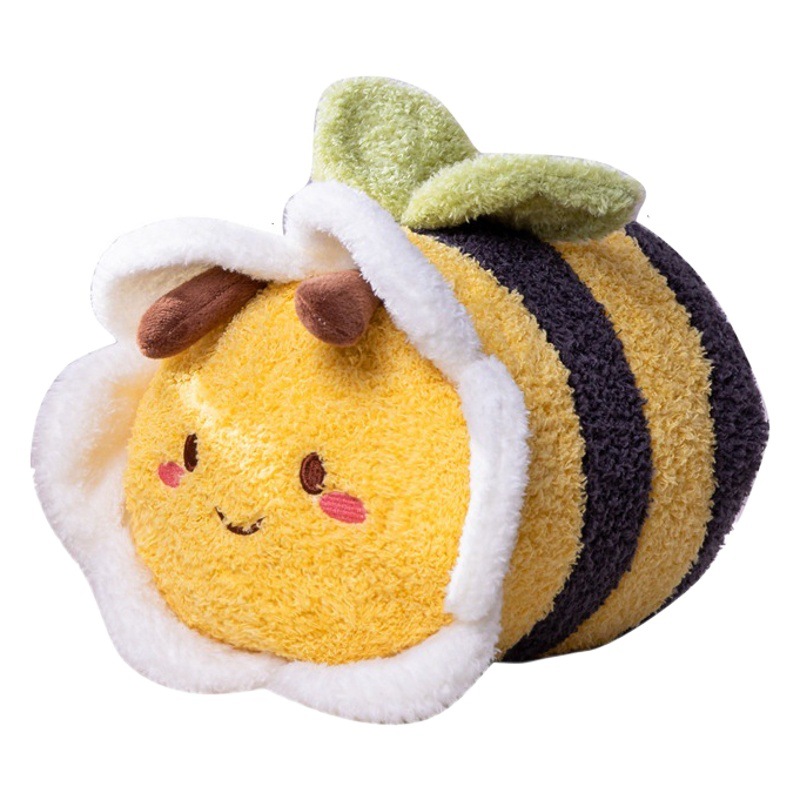 Flor abeja pequeña muñeca abeja almohada niños de juguete de peluche regalo de cumpleaños de la muchacha decoración de la boda ventana de la Bahía
