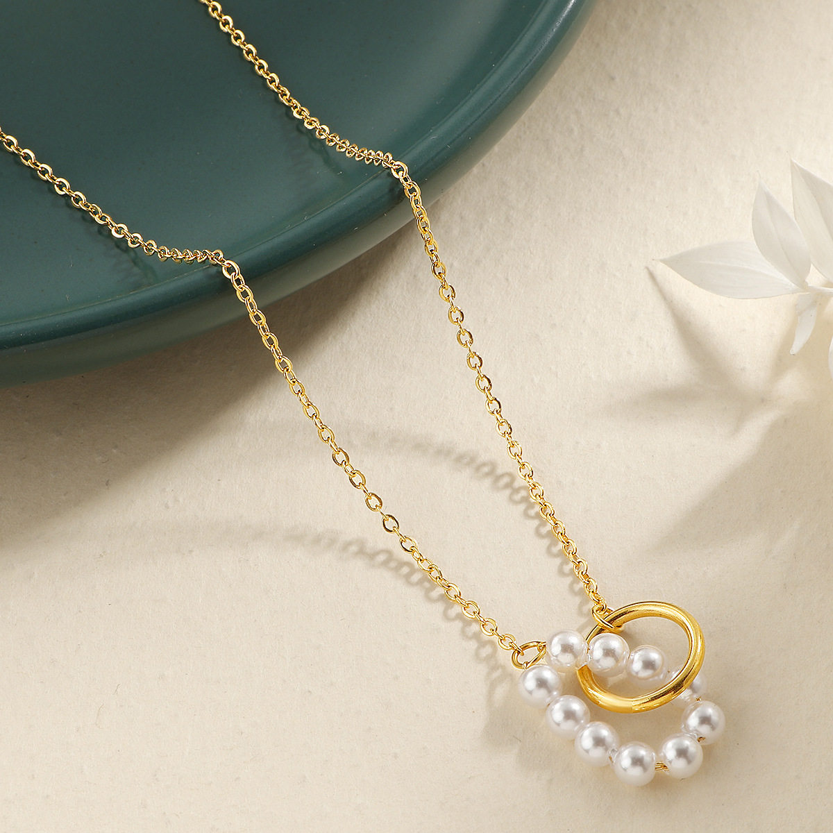 Wholesale Jewelry Elegant Geometric 304 Stainless Steel Cable Chain Pendant Necklace display picture 2