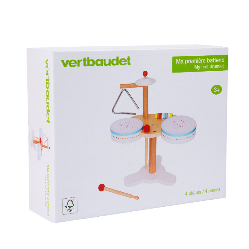 El tambor multifuncional de educación temprana de madera Montessori para niños cultiva el talento musical del bebé