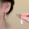 Silver matte earrings, silver 2309 sample