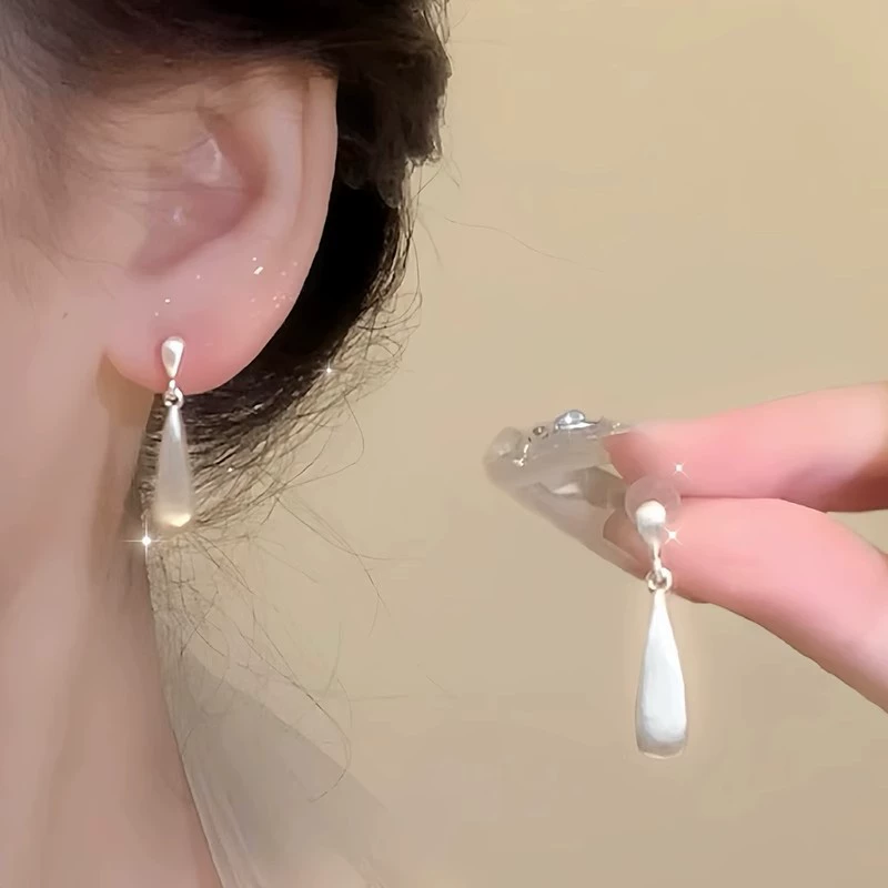 Retro Pearl Earrings, 925 Silver Needle, Light Luxury Style, Multiple Sizes
