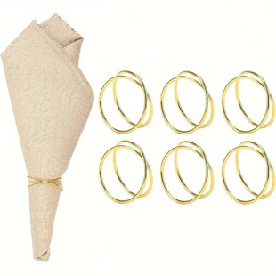 Hotel Golden Napkin Buckle Napkin Ring Napkin Ring Open Metal Cloth Ring Table Decoration