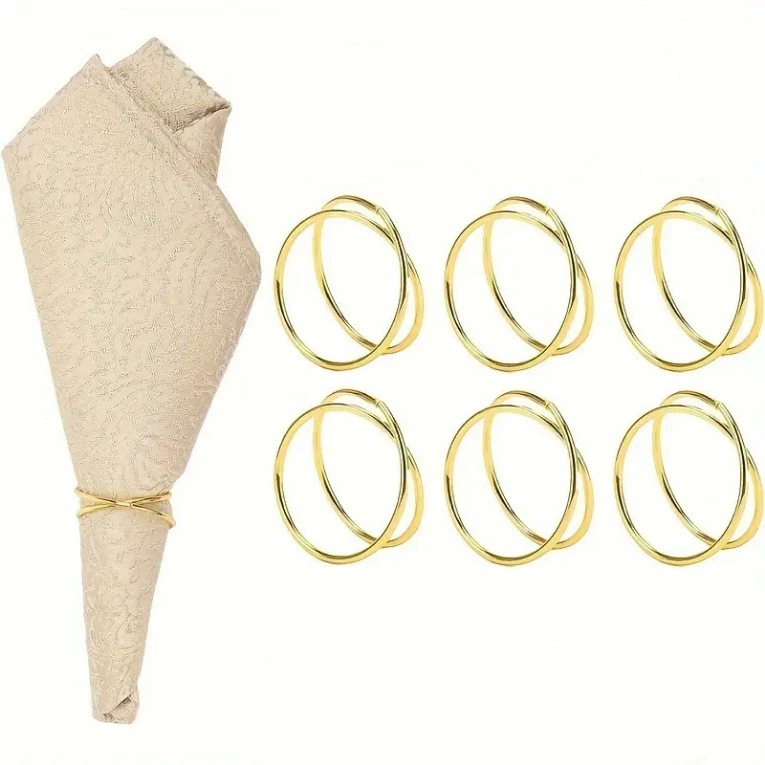 Золотая пряжка для салфеток, кольцо для салфеток, металлическое кольцо для салфеток, украшение для стола