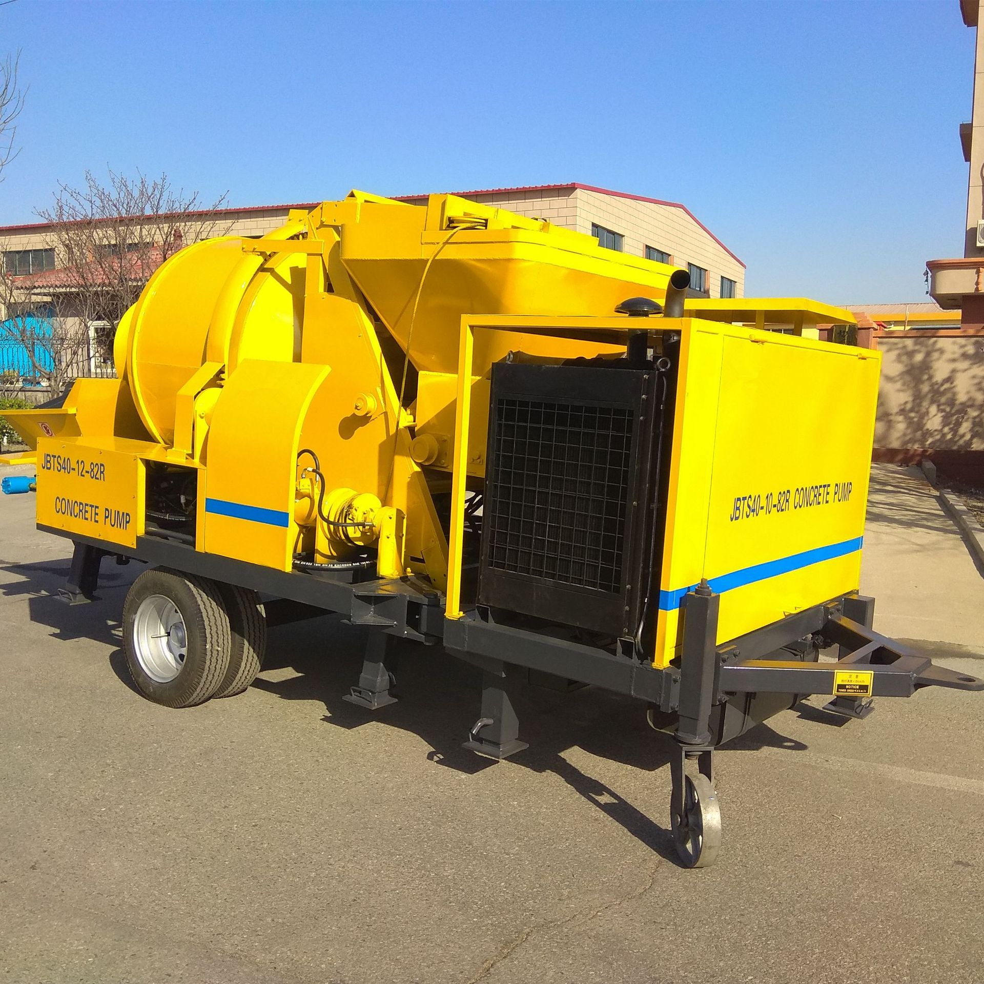 柴油混凝土搅拌泵 柴油动力混凝土搅拌拖泵 concrete pump 拖泵