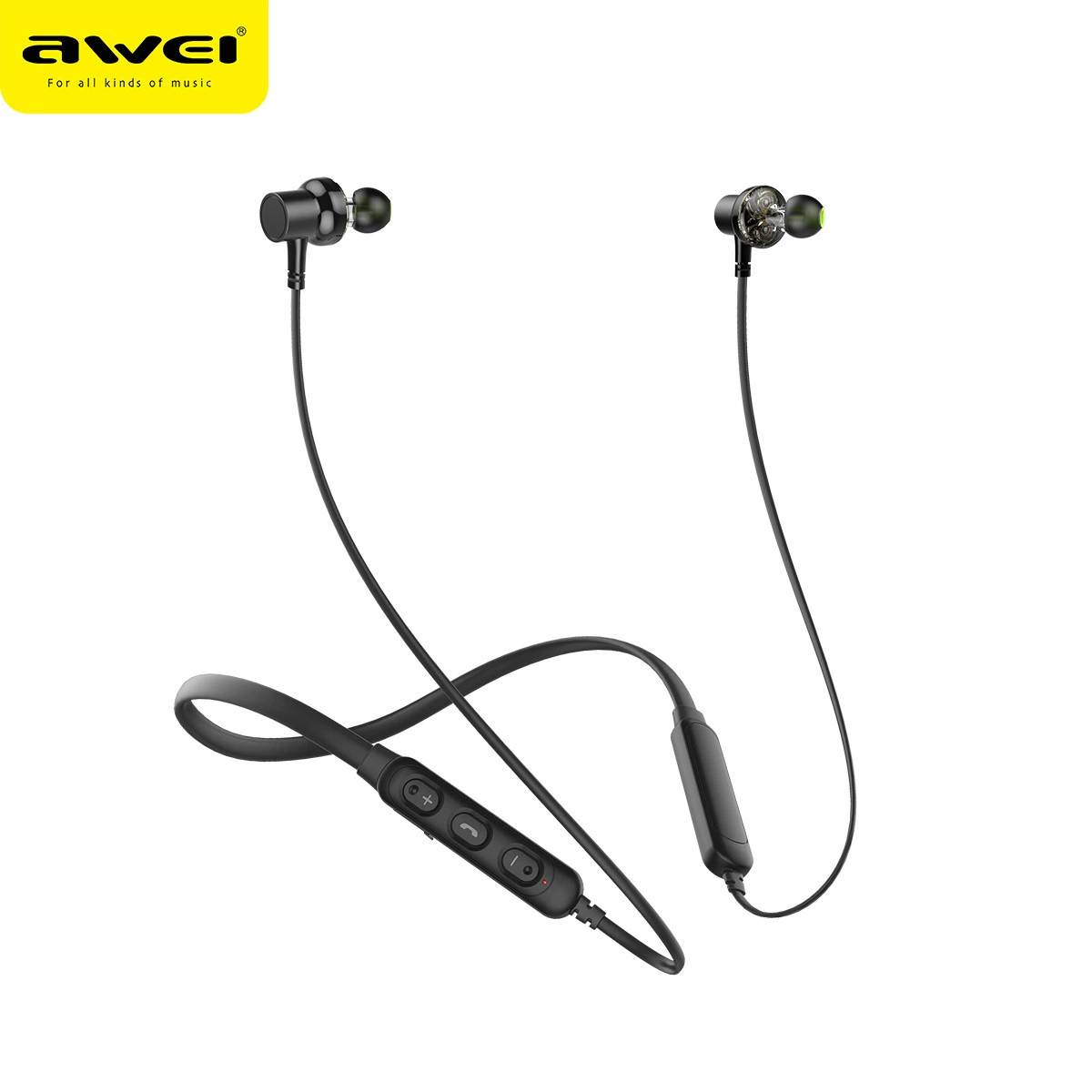 AWEI использует Victoria's частную форму висит на шее магнитный спортивный Bluetooth наушник двойное движение беспроводной наушник
