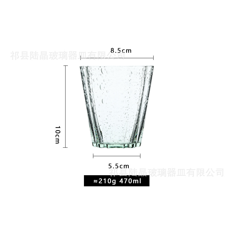 Verde fresco calabaza burbuja vidrio vino vidrio calabaza boca vidrio copa de vino copa de cristal de champán