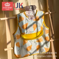 Детский карман для ужина, водостойкий супер мягкий нагрудник для детского питания, силиконовый детский ретро-чехол, нагрудник, анти-грязный артефакт