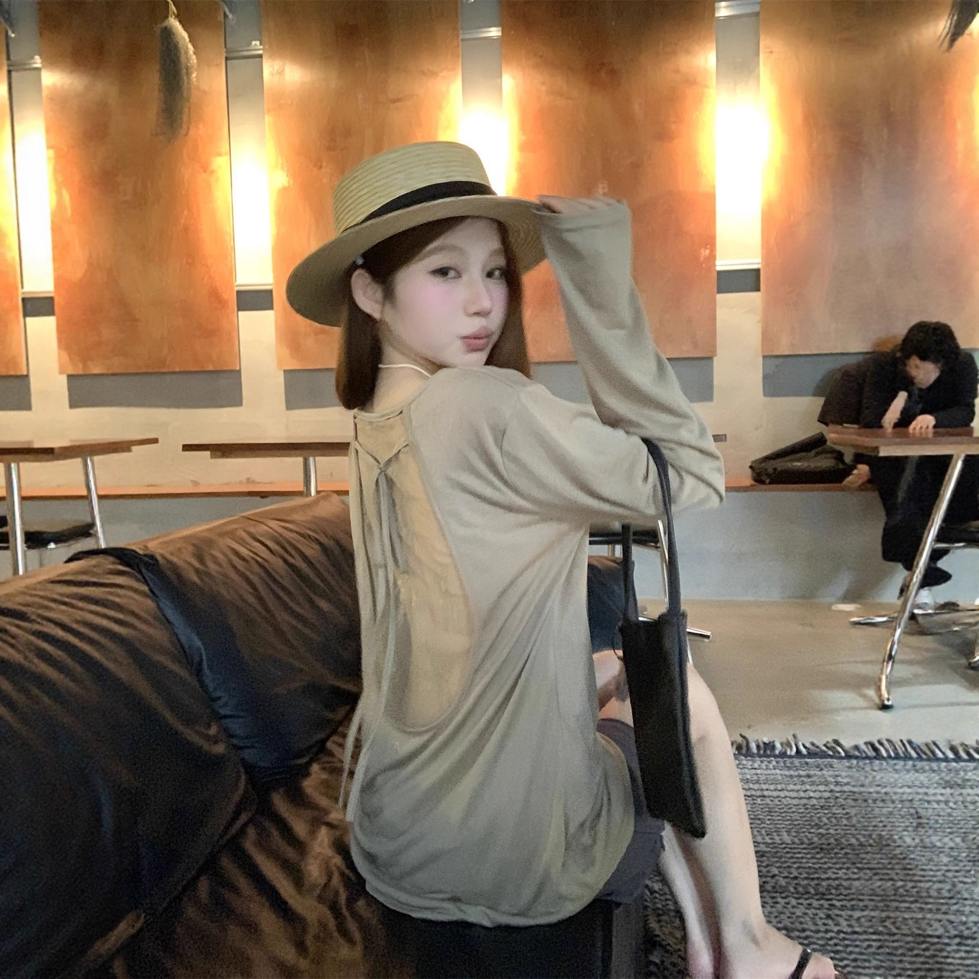 Sexy autumn fitted thin long-sleeve